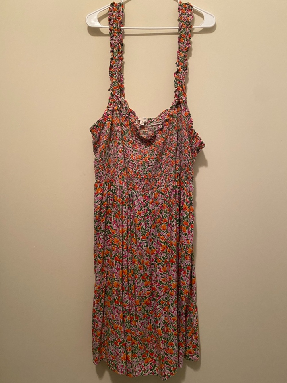 Terra & Sky Pink and Orange Floral Dress
